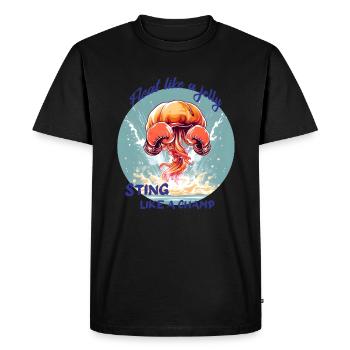 Schweben wie ein Gelee, stechen wie ein Champion - Männer Premium Bio T-Shirt - Schwarz - Vorne - Nico (187cm)