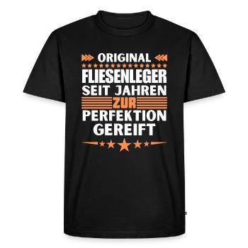 Tilers matured to perfection - Men's Premium Organic T-Shirt - black - Front - Nico (187cm)