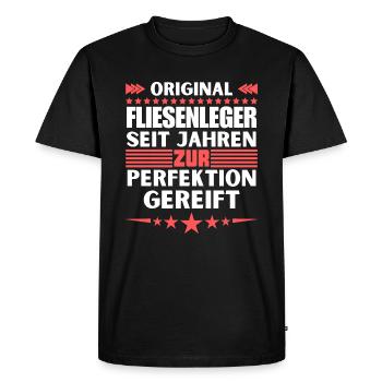 Tilers matured to perfection - Men's Premium Organic T-Shirt - black - Front - Nico (187cm)