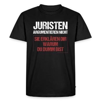 Les avocats ne discutent pas - T-shirt Premium bio Homme - noir - Devant - Nico (187cm)