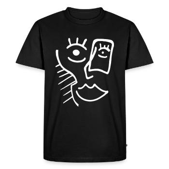 Masque blanc - T-shirt Premium bio Homme - noir - Devant - Nico (187cm)