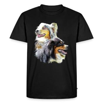 bergers australiens - T-shirt Premium bio Homme - noir - Devant - Nico (187cm)