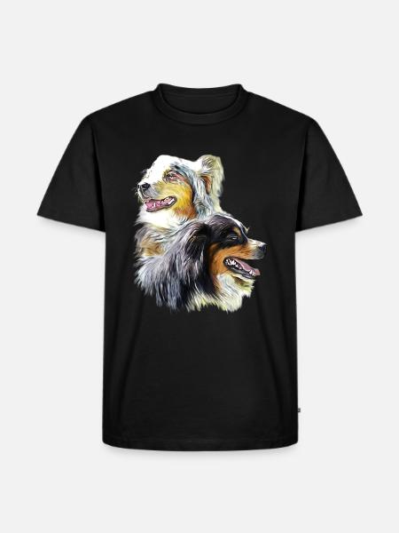 bergers australiens - T-shirt Premium bio Homme - noir