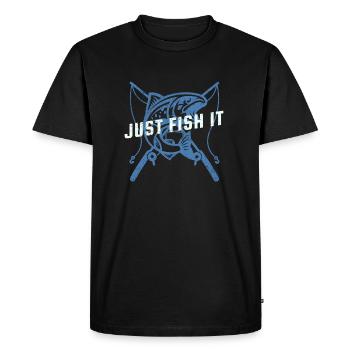 Pêcheur pêcheur - T-shirt Premium bio Homme - noir - Devant - Nico (187cm)