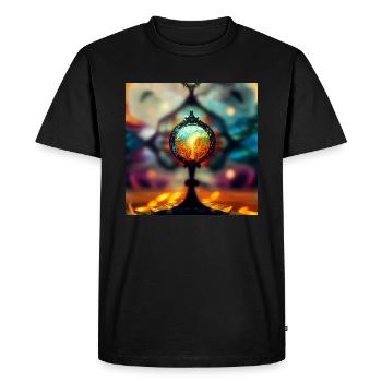Le monde - T-shirt Premium bio Homme - noir - Devant - Nico (187cm)