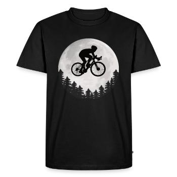 Vélo de route Moon Cycliste de route Moon - T-shirt Premium bio Homme - noir - Devant - Nico (187cm)