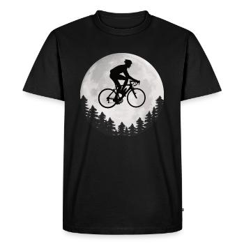 Vélo de route Moon Cycliste de route Moon - T-shirt Premium bio Homme - noir - Devant - Nico (187cm)