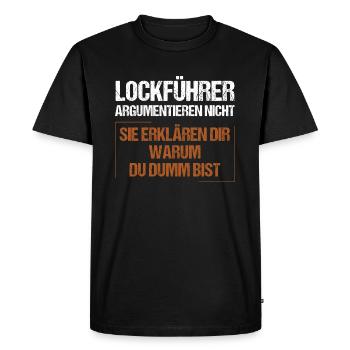 Les dirigeants de leurre ne discutent pas - T-shirt Premium bio Homme - noir - Devant - Nico (187cm)