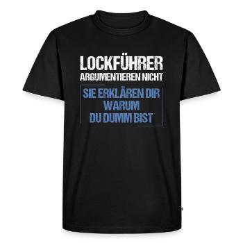 Les leaders de l’appât ne discutent pas - T-shirt Premium bio Homme - noir - Devant - Nico (187cm)