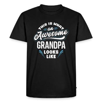 C'est ce à quoi ressemble un grand-père génial - T-shirt Premium bio Homme - noir - Devant - Nico (187cm)