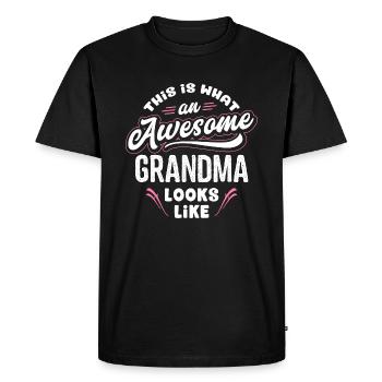 C'est ce à quoi ressemble une grand-mère géniale - T-shirt Premium bio Homme - noir - Devant - Nico (187cm)