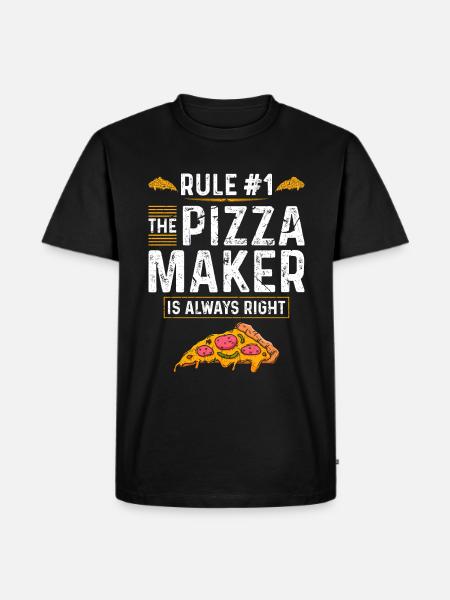 Pizza Baker Männer Pizzabäcker - Männer Premium Bio T-Shirt - Schwarz