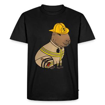 Service d’incendie de Capybara - T-shirt Premium bio Homme - noir - Devant - Nico (187cm)