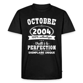 20th Anniversary - October 2004 Perfection - Men's Premium Organic T-Shirt - black - Front - Nico (187cm)