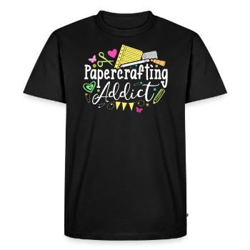 Papercrafting Addict - Men's Premium Organic T-Shirt - black - Front - Nico (187cm)