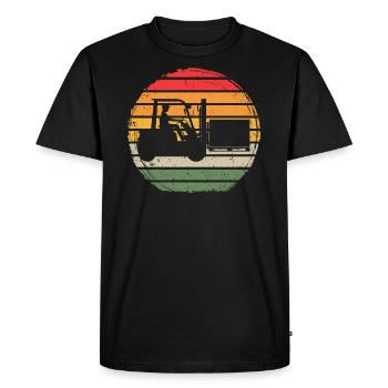 Forklift Vintage - Men's Premium Organic T-Shirt - black - Front - Nico (187cm)