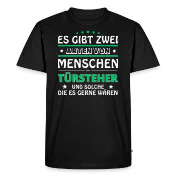 Cadeau Transat - Deux Types de... Concevoir - T-shirt Premium bio Homme - noir - Devant - Nico (187cm)