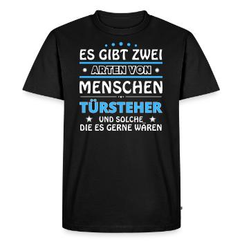 Cadeau Transat - Deux Types de... Concevoir - T-shirt Premium bio Homme - noir - Devant - Nico (187cm)