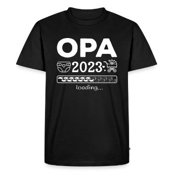 Grand-père 2023 charge de la grossesse de la progéniture - T-shirt Premium bio Homme - noir - Devant - Nico (187cm)