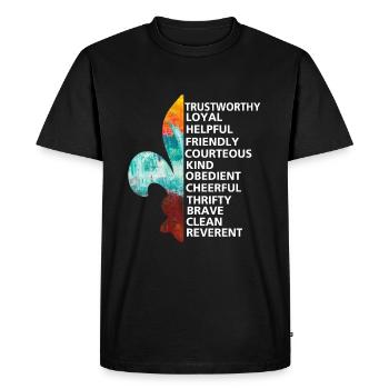 Pfadfinder, Scouts, Naturliebhaber - Tshirt - Männer Premium Bio T-Shirt - Schwarz - Vorne - Nico (187cm)