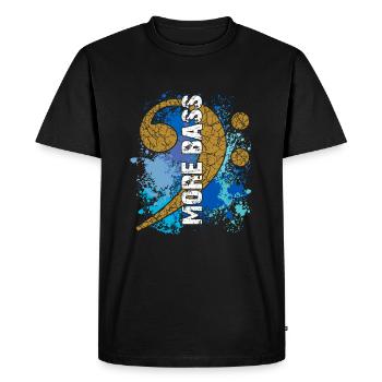 More Bass - T-shirt Premium bio Homme - noir - Devant - Nico (187cm)