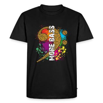 MORE BASS - T-shirt Premium bio Homme - noir - Devant - Nico (187cm)