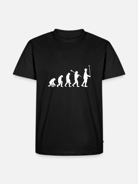 Evolution des Stabführers | Musikkapelle - Männer Premium Bio T-Shirt - Schwarz
