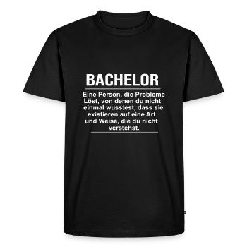 Conclusion Motto | graduation - design - Men's Premium Organic T-Shirt - black - Front - Nico (187cm)