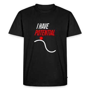 I HAVE POTENTIAL - Men's Premium Organic T-Shirt - black - Front - Nico (187cm)