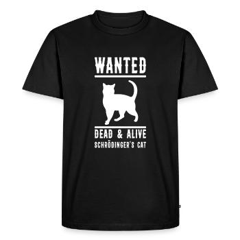 Chat de Wanted Schrödinger - T-shirt Premium bio Homme - noir - Devant - Nico (187cm)