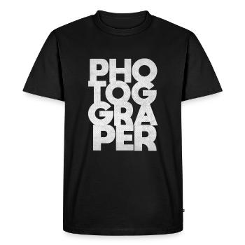 La photographie | Photographes | photographe - T-shirt Premium bio Homme - noir - Devant - Nico (187cm)