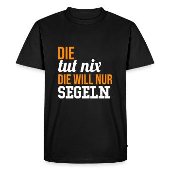 Naviguer | Cadeau marin | La voile de cadeau drôle - T-shirt Premium bio Homme - noir - Devant - Nico (187cm)