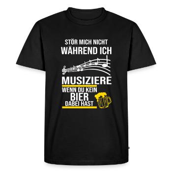 De la musique de soufflage | Musikverein | Cadeau musicien - T-shirt Premium bio Homme - noir - Devant - Nico (187cm)