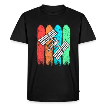 Station spatiale internationale ISS - T-shirt Premium bio Homme - noir - Devant - Nico (187cm)