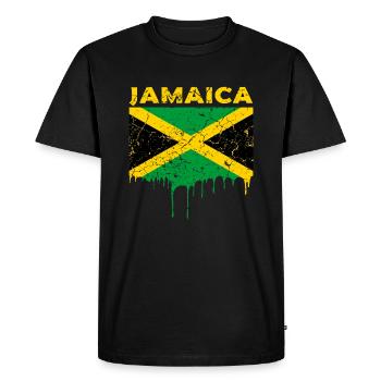 Drapeau Jamaïque - T-shirt Premium bio Homme - noir - Devant - Nico (187cm)