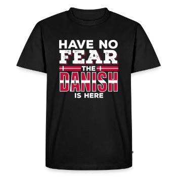 Don't worry, the Dane is here. - Men's Premium Organic T-Shirt - black - Front - Nico (187cm)