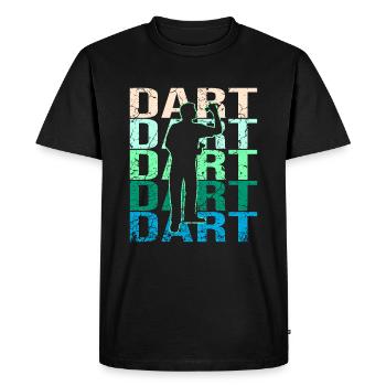 Dart Darts - Männer Premium Bio T-Shirt - Schwarz - Vorne - Nico (187cm)