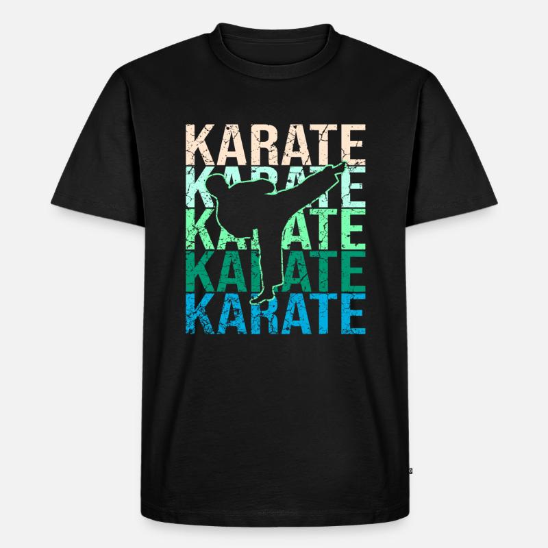 Karate - Männer Premium Bio T-Shirt - Schwarz