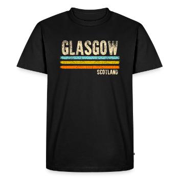 Glasgow Ecosse - T-shirt Premium bio Homme - noir - Devant - Nico (187cm)