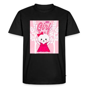 Bébé fille fille - T-shirt Premium bio Homme - noir - Devant - Nico (187cm)