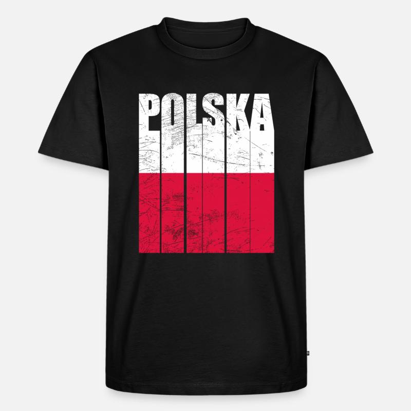 Polen - Männer Premium Bio T-Shirt - Schwarz