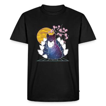 Nine-tailed Fox Japanese Otaku - Men's Premium Organic T-Shirt - black - Front - Nico (187cm)