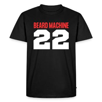 22 Beard Machine - Men's Premium Organic T-Shirt - black - Front - Nico (187cm)