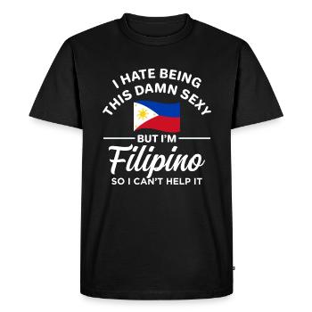 Blagues philippines chaudes pour les philippins - T-shirt Premium bio Homme - noir - Devant - Nico (187cm)