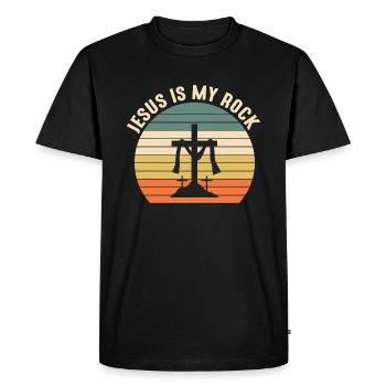 Messages from the Bible Jesus Lion Tribe of Judah - Men's Premium Organic T-Shirt - black - Front - Nico (187cm)