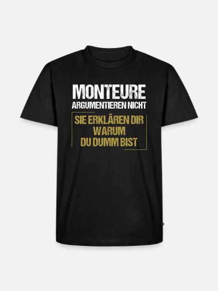 Fitters don't argue - Men's Premium Organic T-Shirt - black