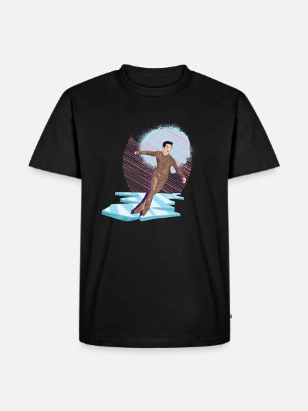 Schlittschuhlaufen Eiskunstlauf Eiskunstläufer Eis - Männer Premium Bio T-Shirt - Schwarz