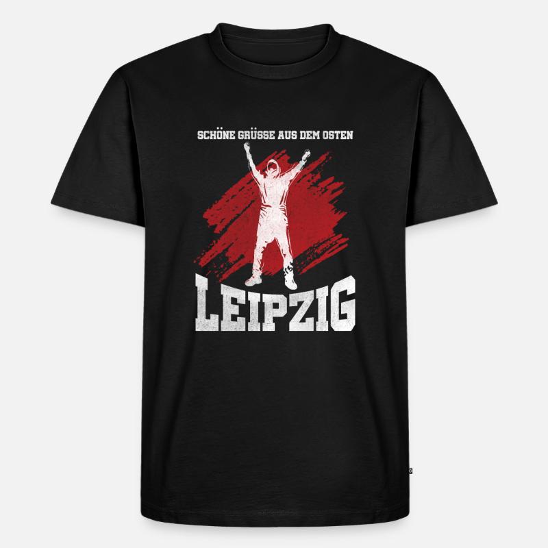 Salutations de l'Est Leipzig - Saxe - T-shirt Premium bio Homme - noir