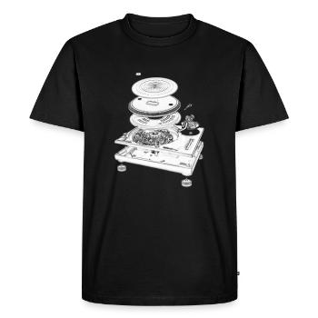 Platine DJ - T-shirt Premium bio Homme - noir - Devant - Nico (187cm)