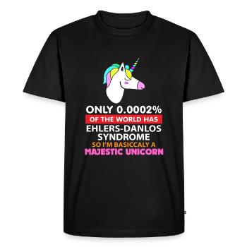 Ehlers Danlos Syndrome - Majestic Unicorn - Men's Premium Organic T-Shirt - black - Front - Nico (187cm)